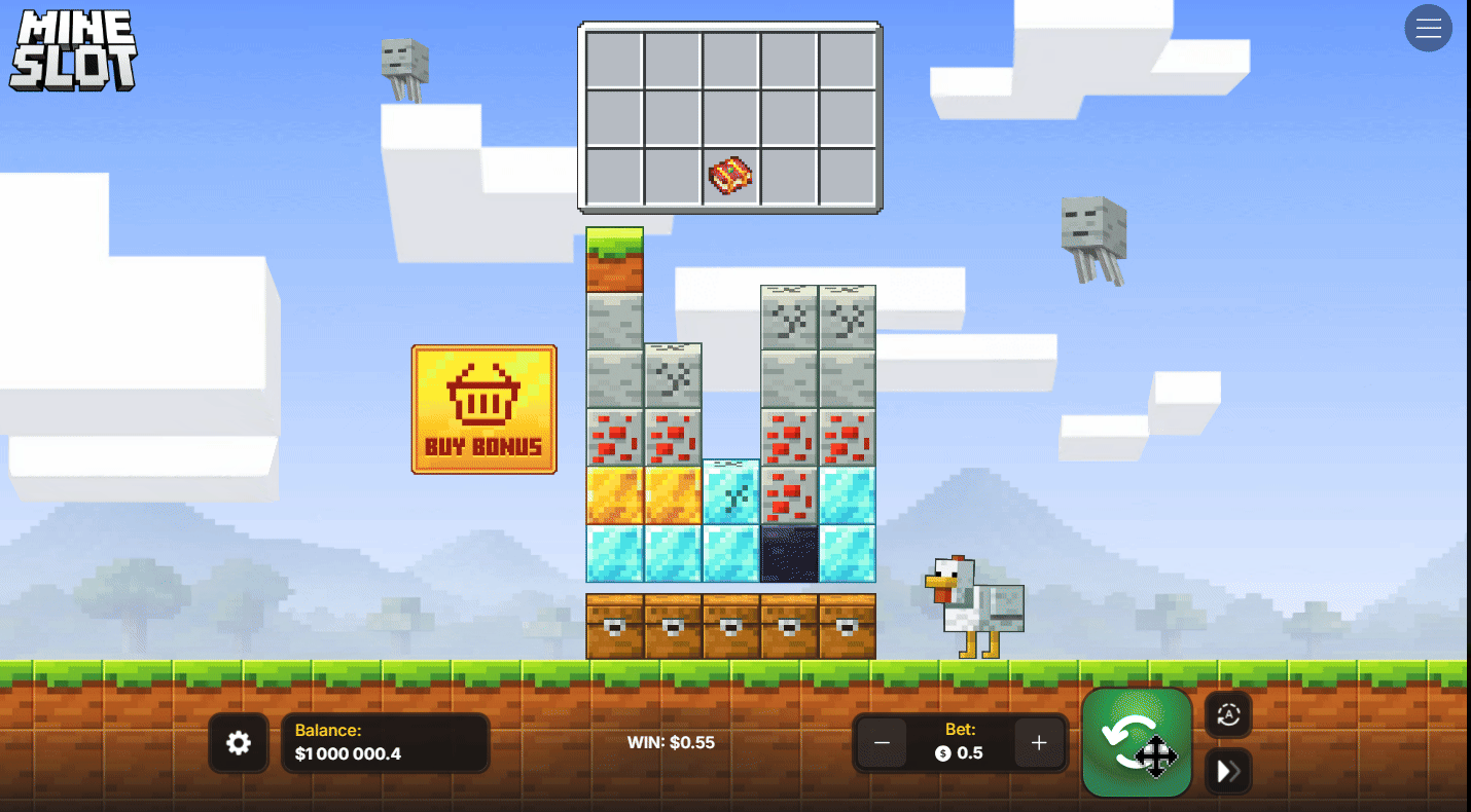 Тестовый режим MineCraft Slot